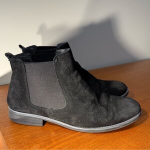 Dune London Black Suede Chelsea Boots